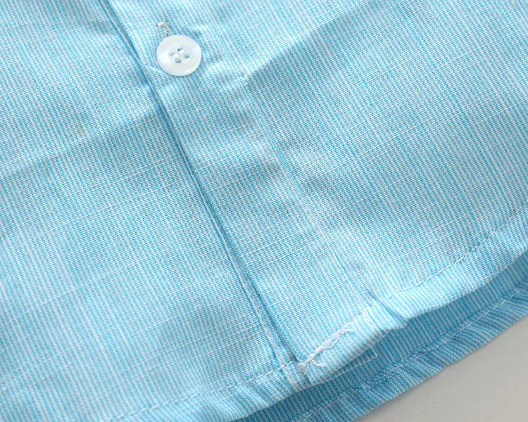 2 Pieces Set Baby Boys Solid Color Bow Shirts And Rompers Wholesale 23030807