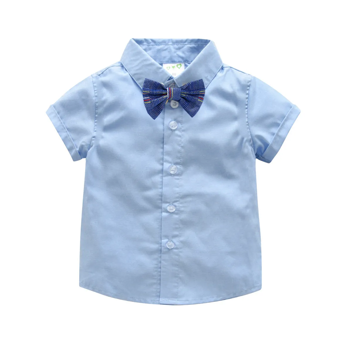 2 Pieces Set Baby Kid Boys Birthday Party Bow Shirts And Color-blocking Rompers Wholesale 22041156