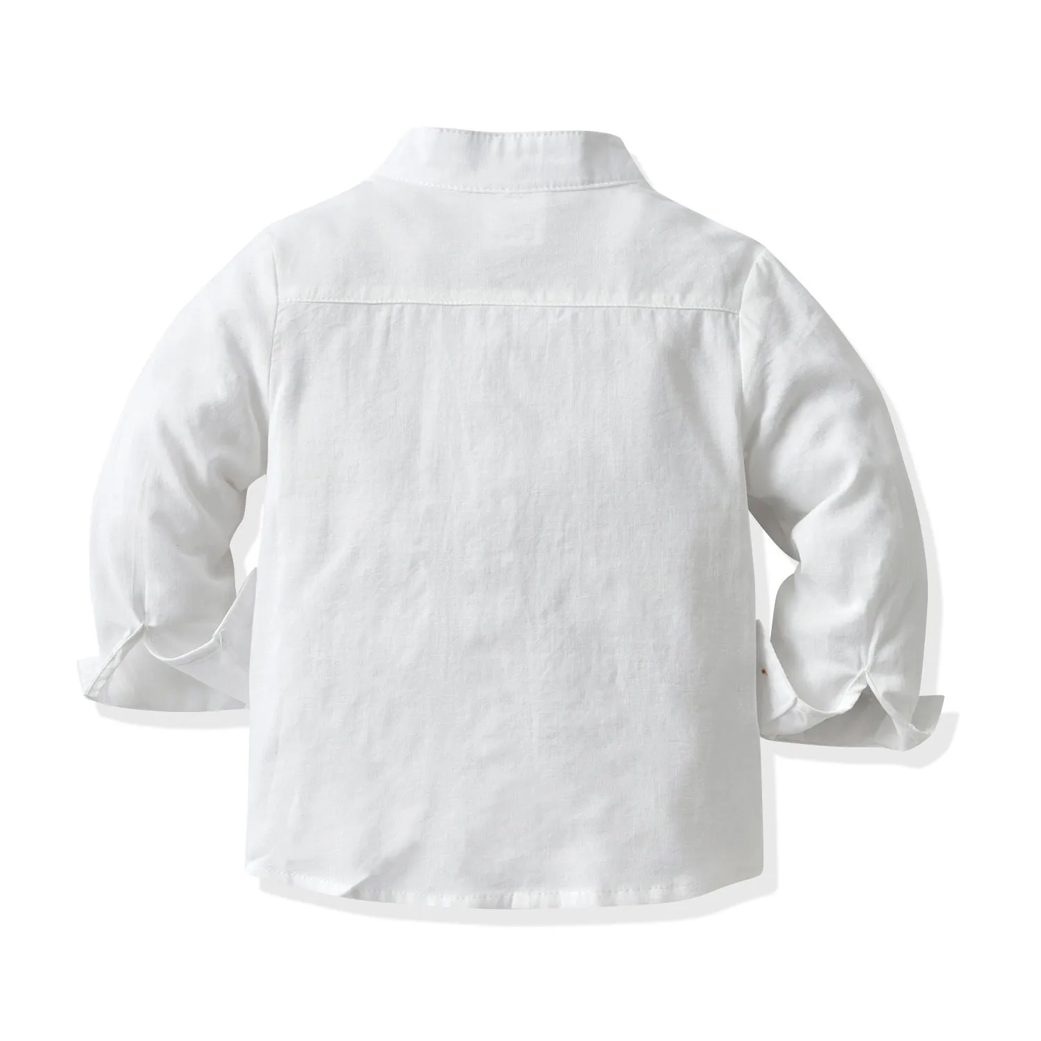 2 Pieces Set Baby Kid Boys Birthday Party Solid Color Bow Shirts And Jumpsuits Wholesale 21110959