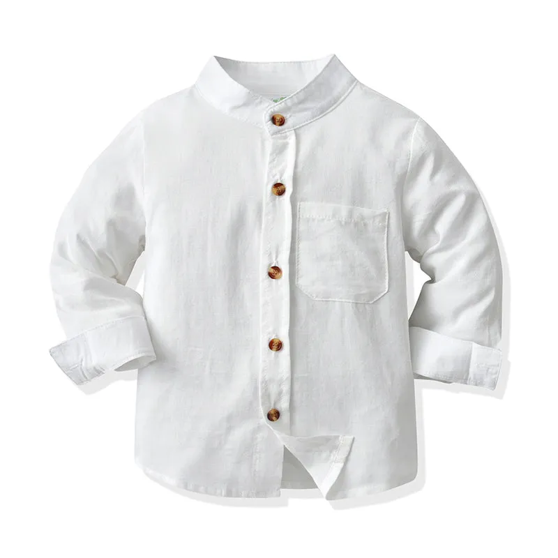 2 Pieces Set Baby Kid Boys Birthday Party Solid Color Bow Shirts And Jumpsuits Wholesale 21110959