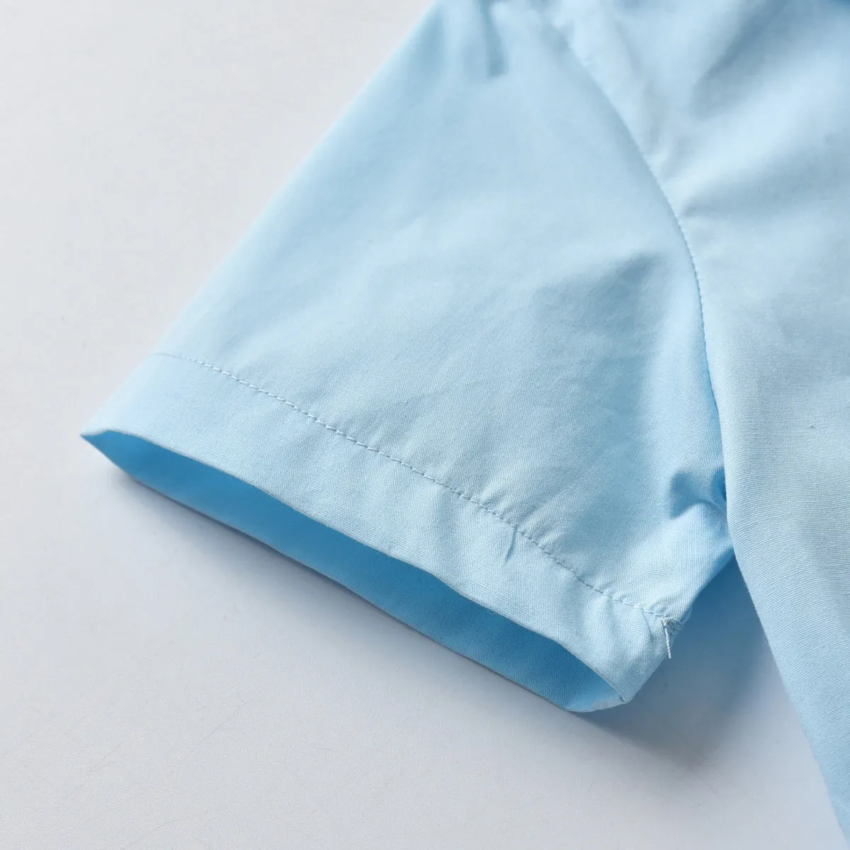 2 Pieces Set Baby Kid Boys Birthday Party Solid Color Bow Shirts And Rompers Wholesale 211109216