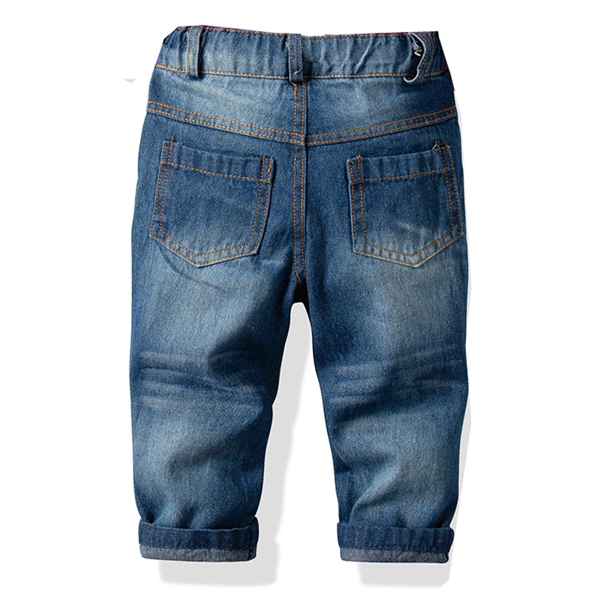 2 Pieces Set Baby Kid Boys Dressy Birthday Party Checked Bow Shirts And Solid Color Jeans Wholesale 211109680