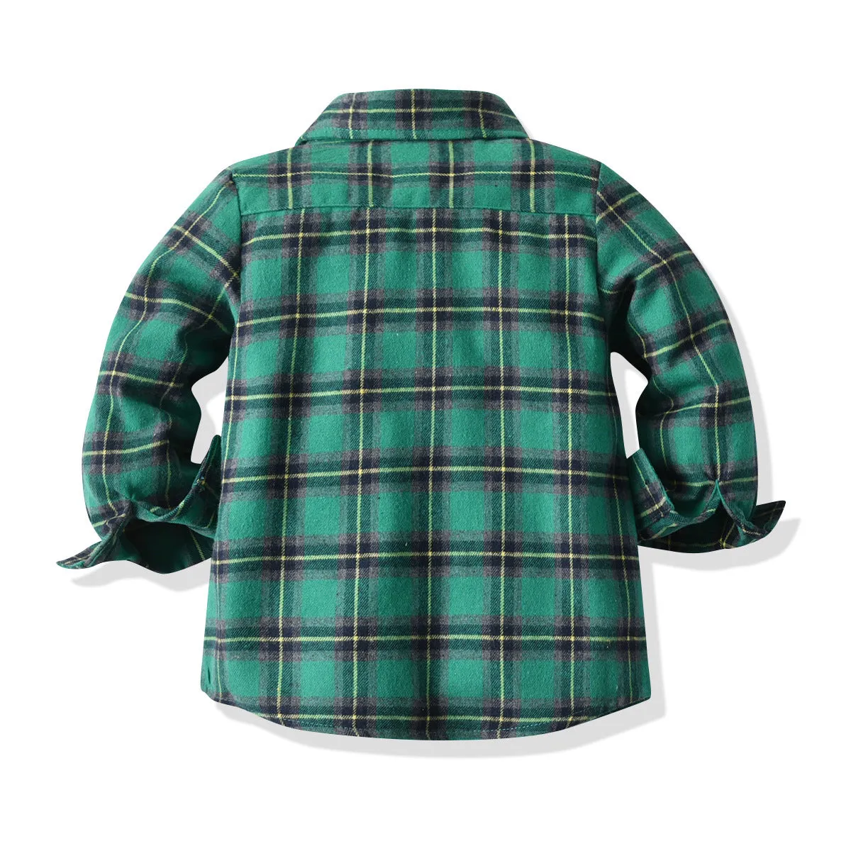 2 Pieces Set Baby Kid Boys Dressy Birthday Party Checked Bow Shirts And Solid Color Jeans Wholesale 211109680