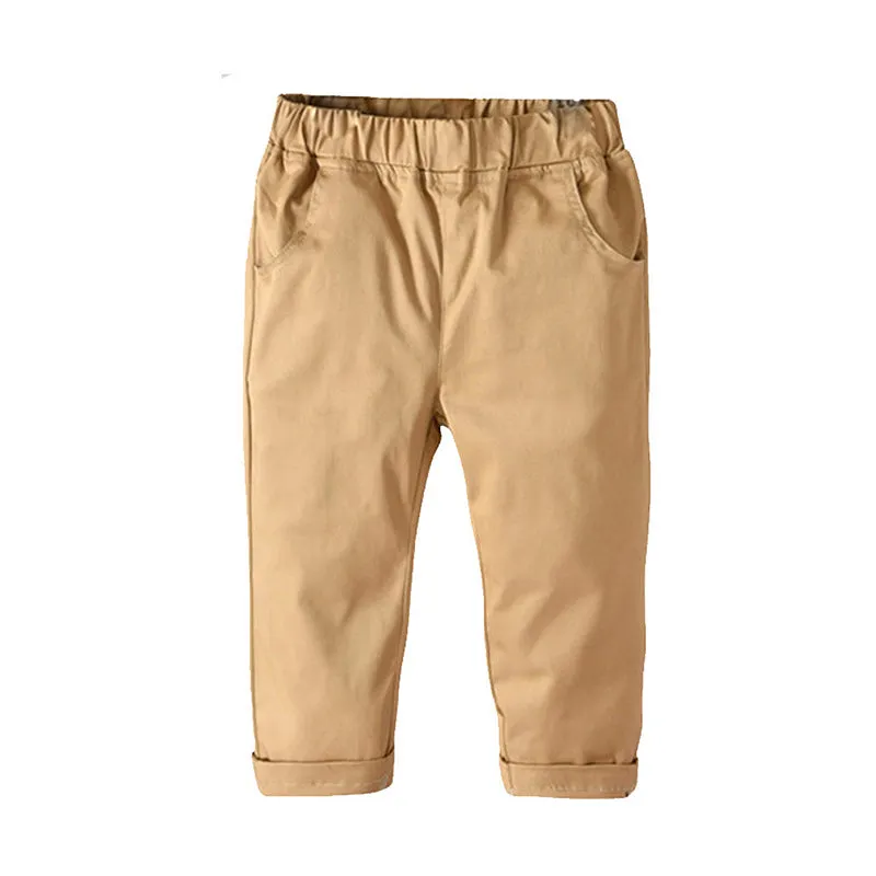 2 Pieces Set Baby Kid Boys Dressy Checked Shirts And Solid Color Pants Wholesale 211109114