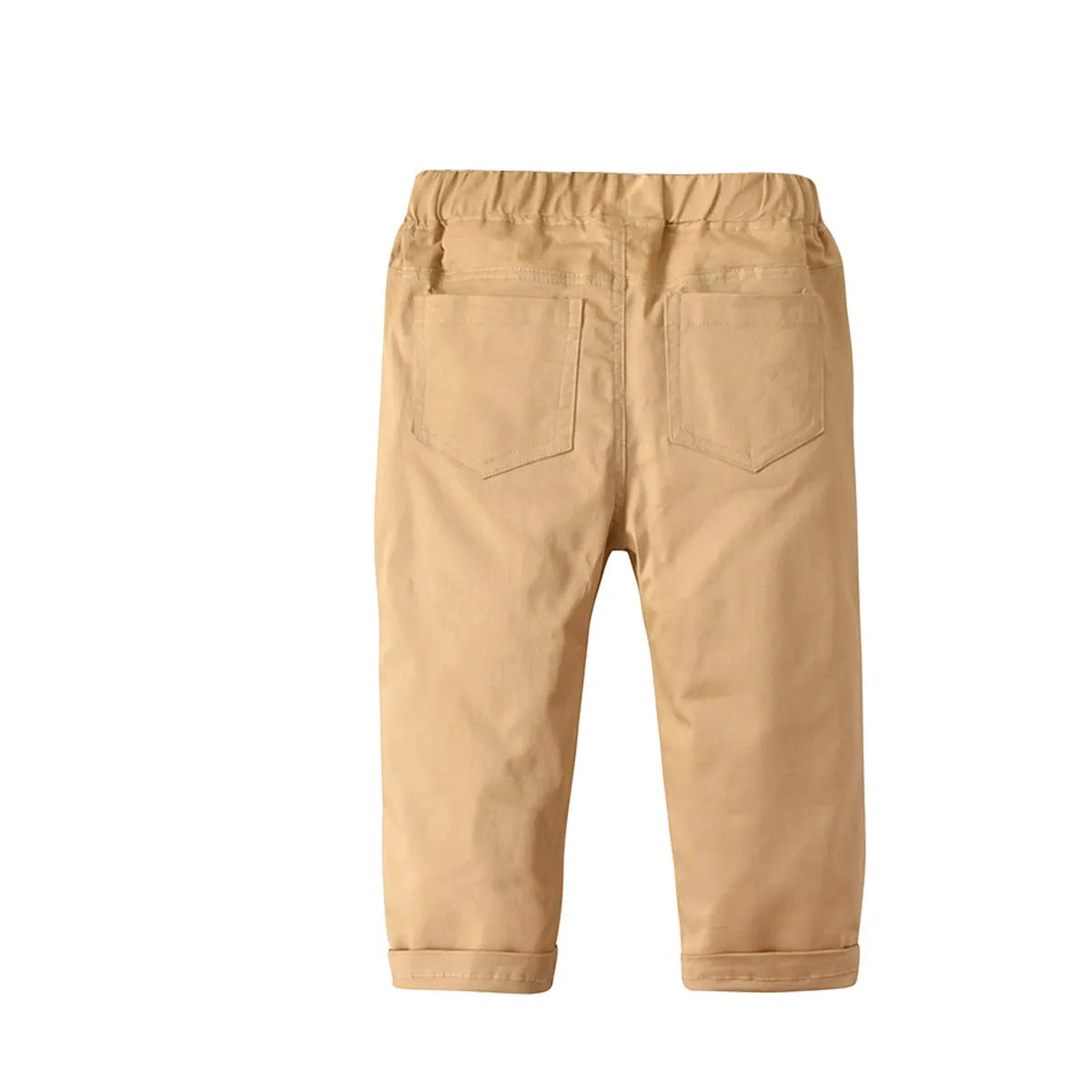 2 Pieces Set Baby Kid Boys Dressy Checked Shirts And Solid Color Pants Wholesale 211109114