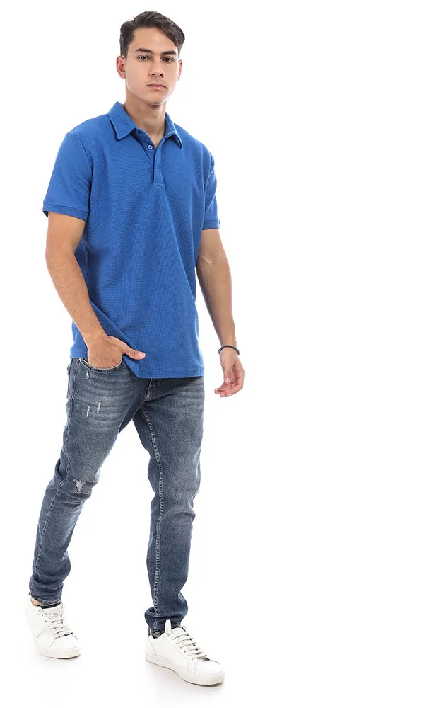 95739 Classic Collar Royal Blue Trendy Polo Shirt
