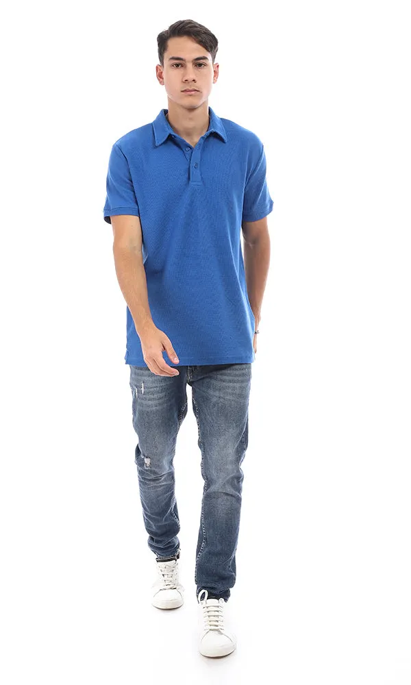 95739 Classic Collar Royal Blue Trendy Polo Shirt