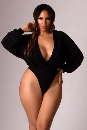 Addison Long Sleeves Pleated Bodysuit