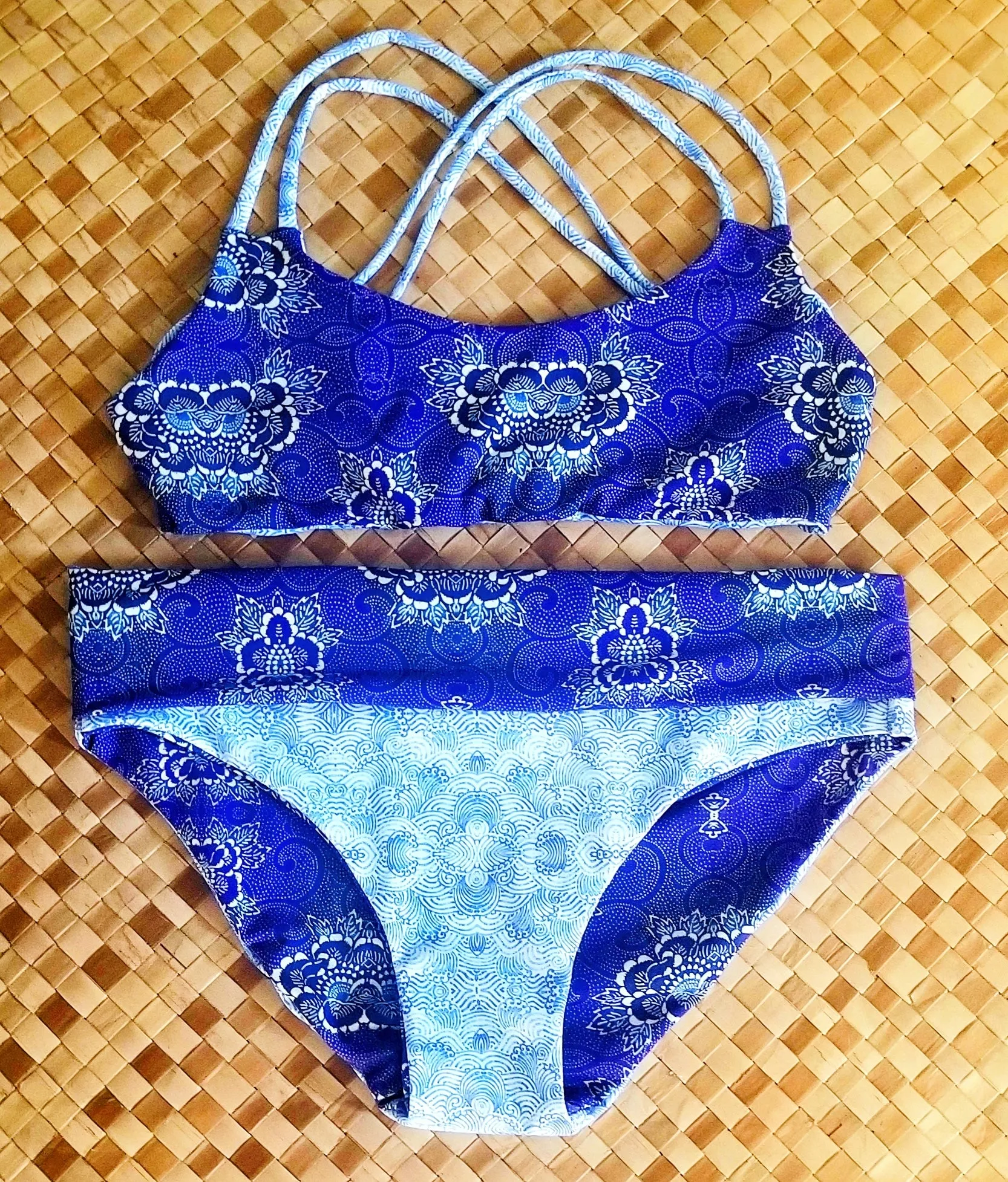 Batik Peony & Big Wave Swan X back