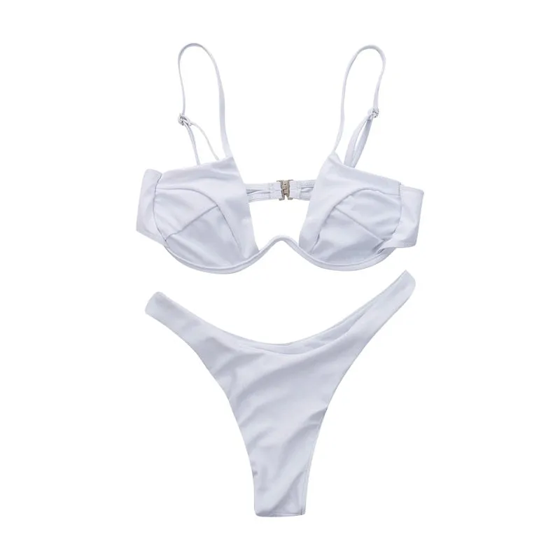 Beach Plain Low Rise Thong Bottom Bikinis