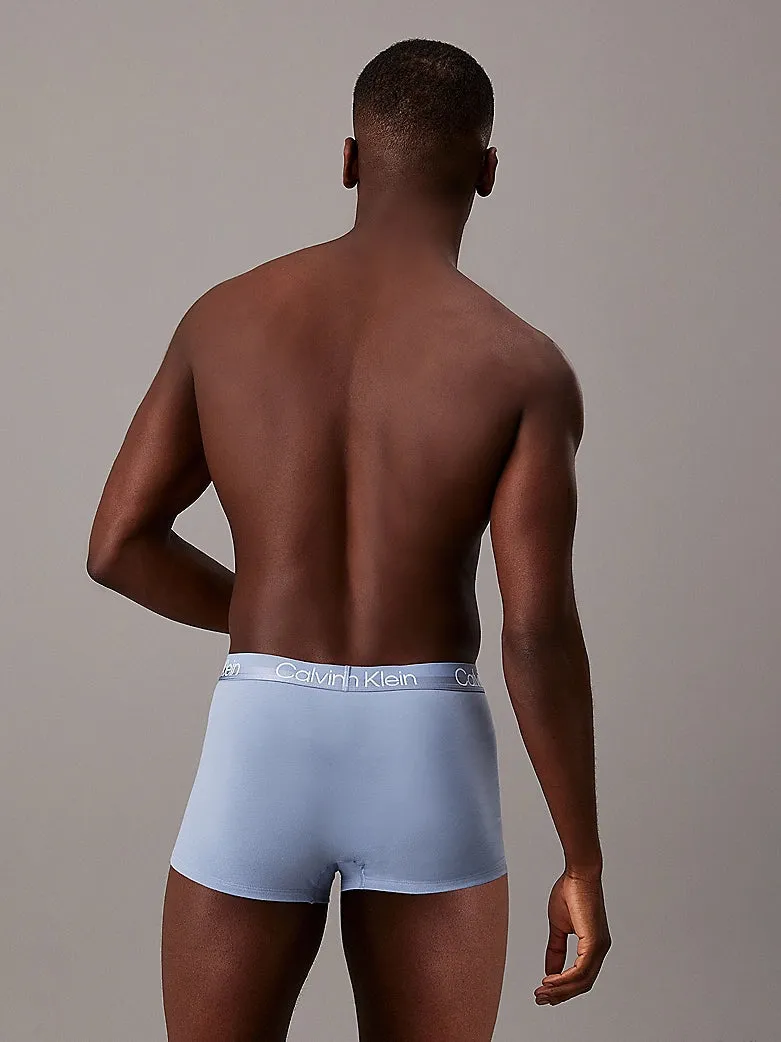 Calvin Klein Mens Modern Structure Cotton Trunk 3 Pack - Troposphere, Plein Air, Convoy