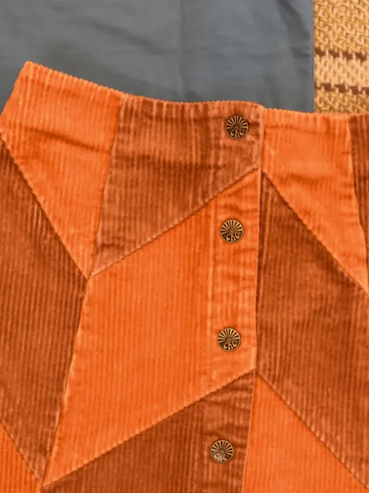 Classic Rock Couture ~ Cinnamon Girl Corduroy Mini Skirt