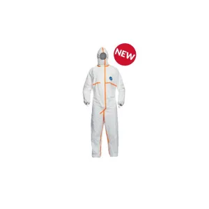 DuPont Tyvek 800 TJ198TWHLG0025 Hooded Coverall, White, Large, Case of 25