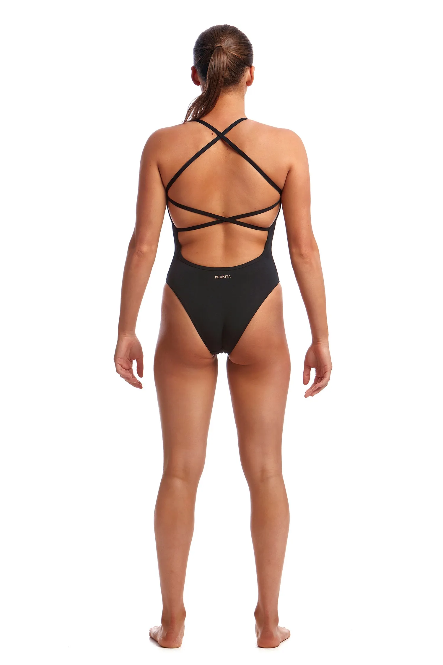 FUNKITA Bronzed Ladies Strapped In One Piece Swimsuit
