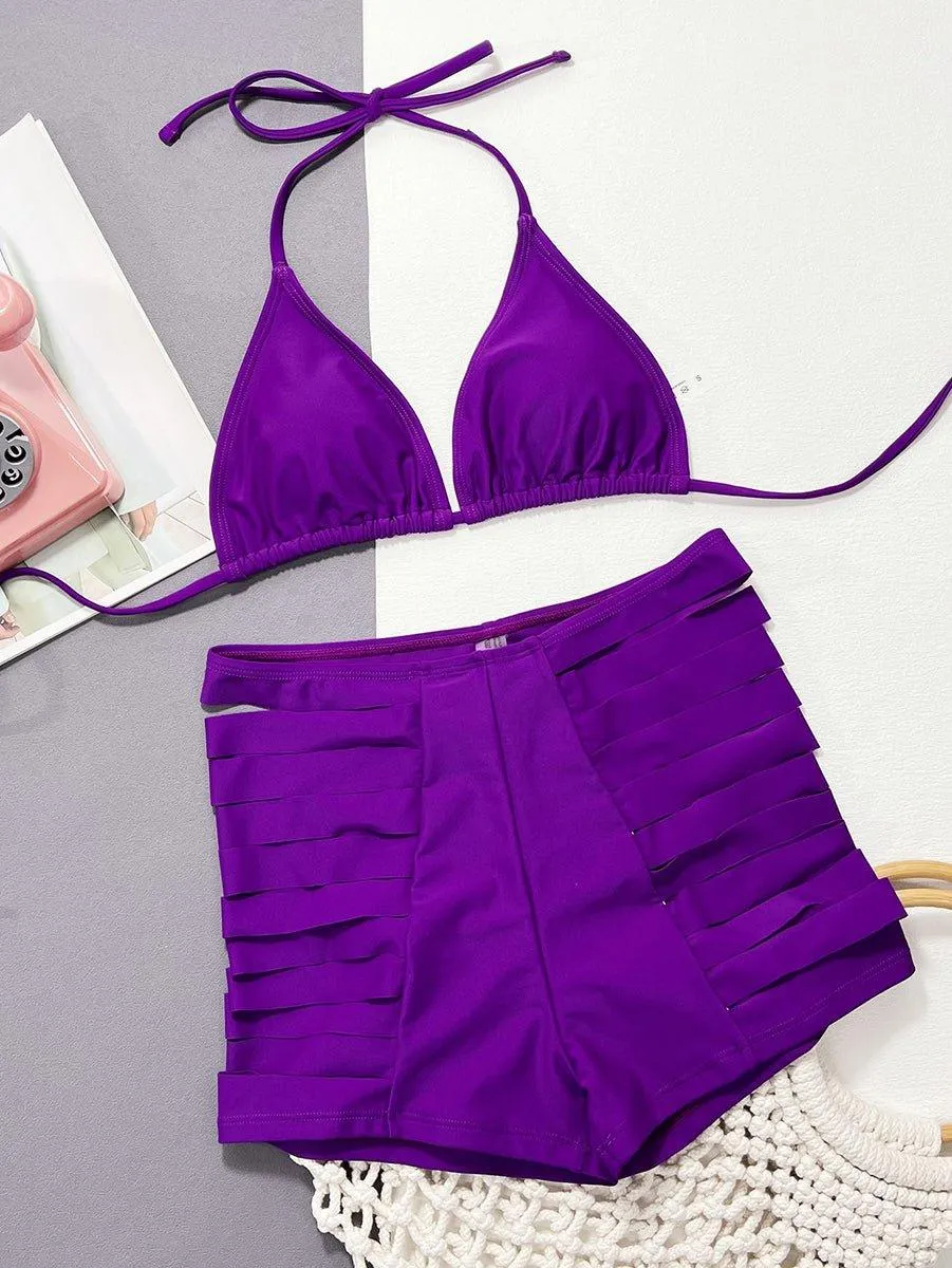 GFIT® Sexy Purple High Waist Bikini Sets