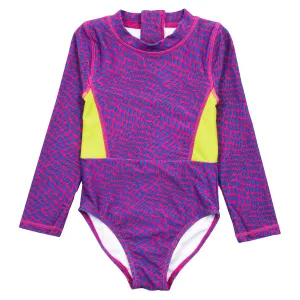 Girls Long Sleeve Surf Suit (One Piece Bodysuit) | "In Disguise"