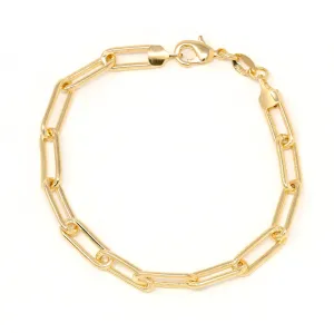 Gold Filled Bold Paperclip Chain Bracelet