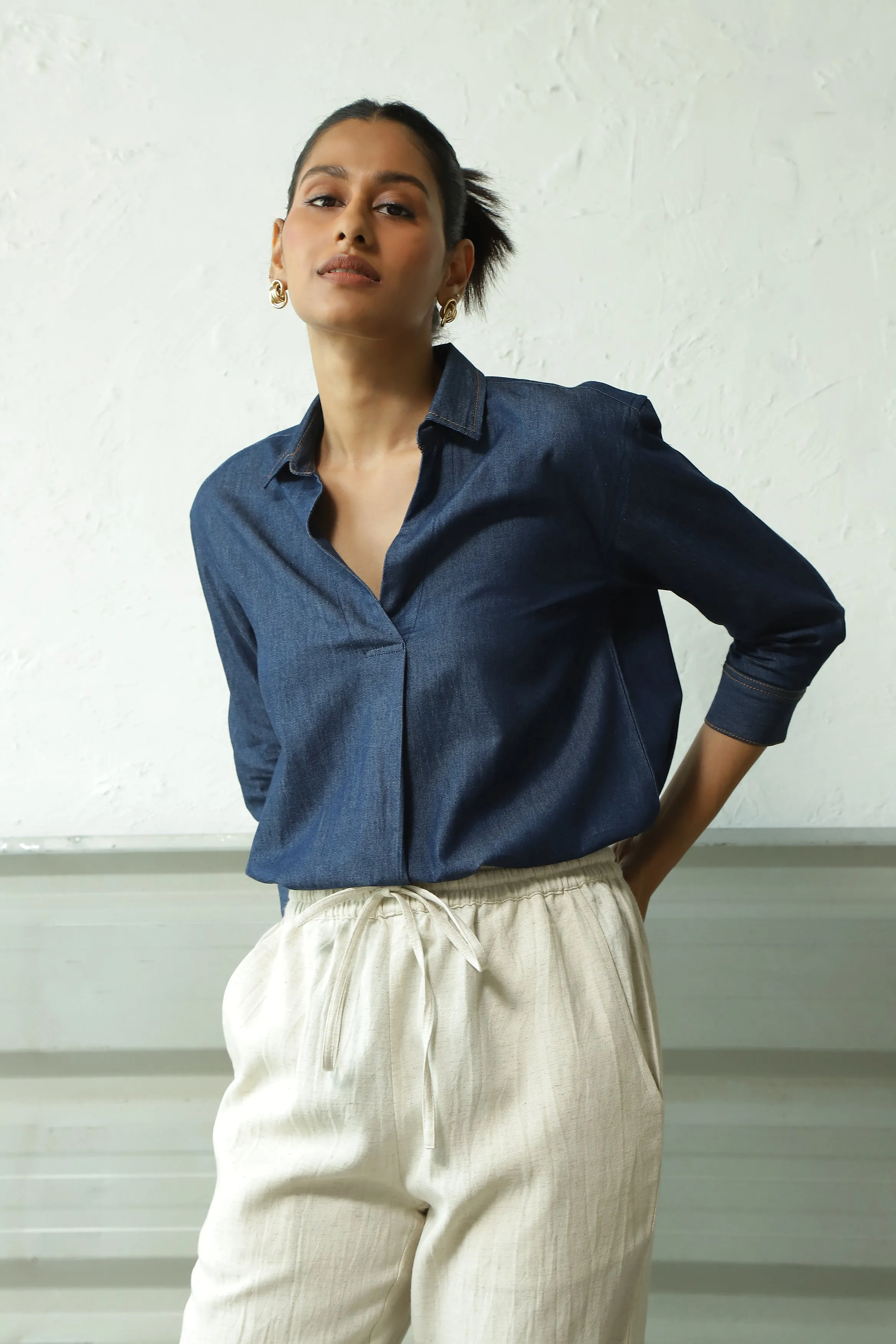 Grace Denim Top