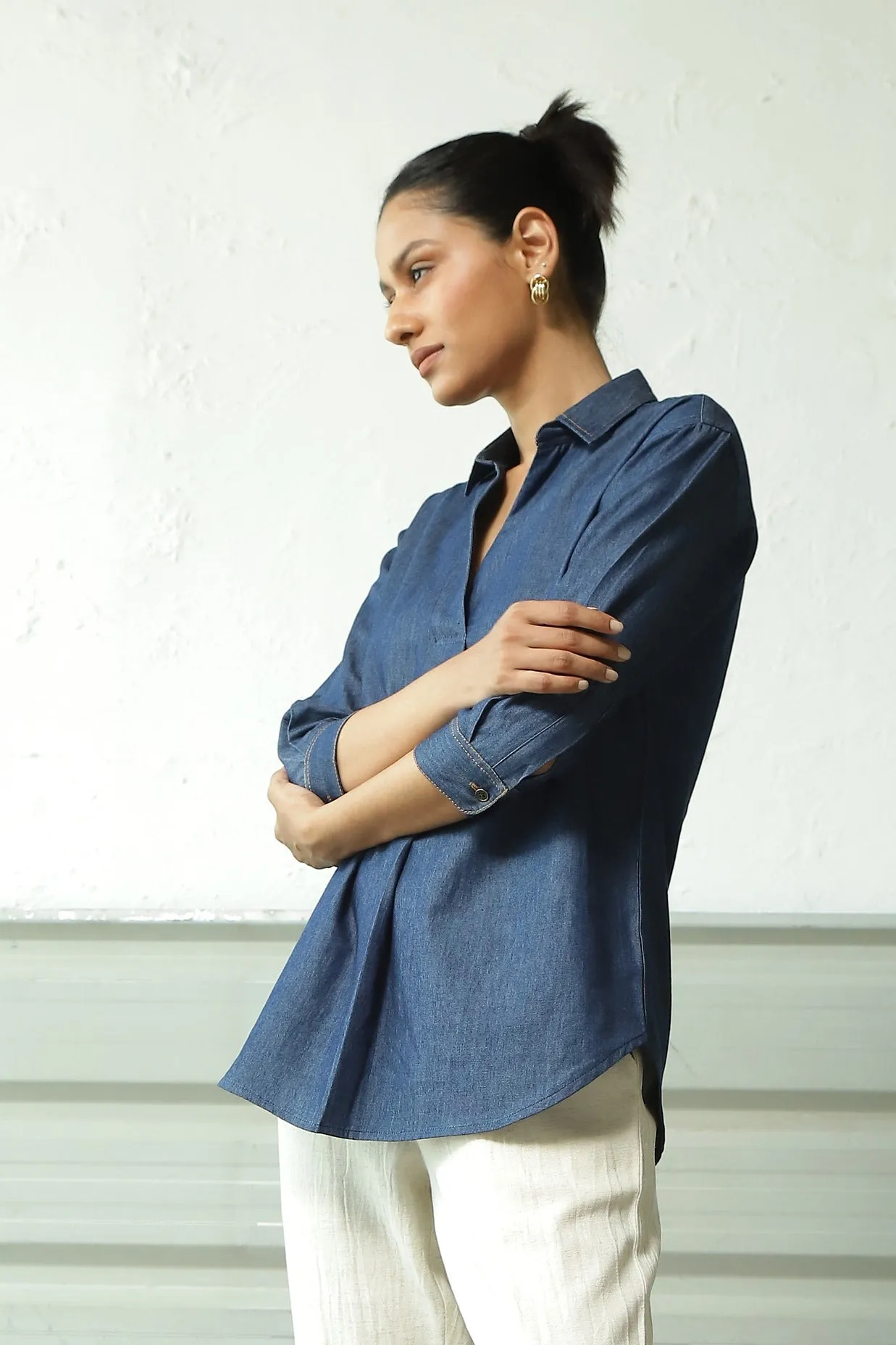 Grace Denim Top