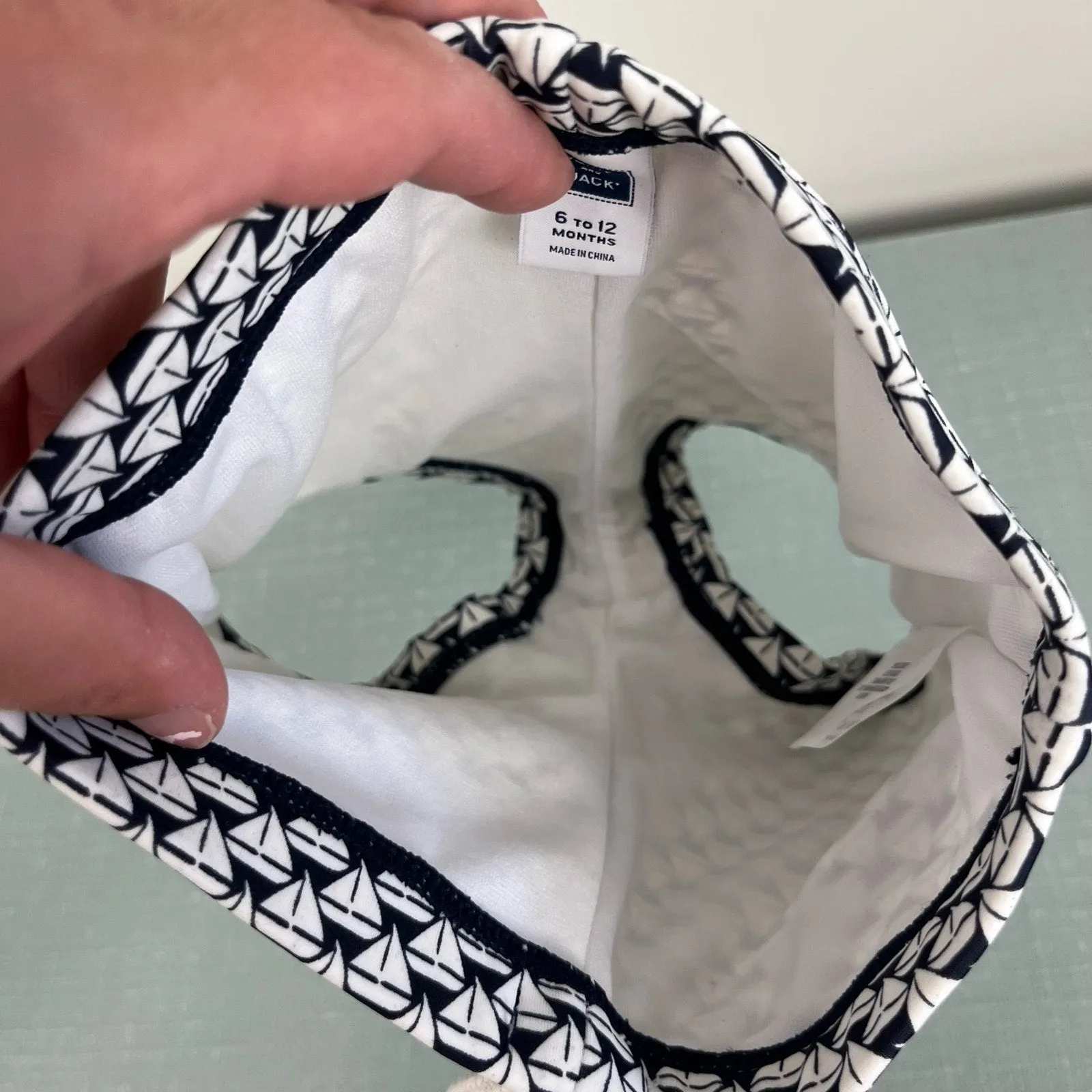 Janie and Jack Navy Blue Sailboat Bathing Suit 6-12 Months