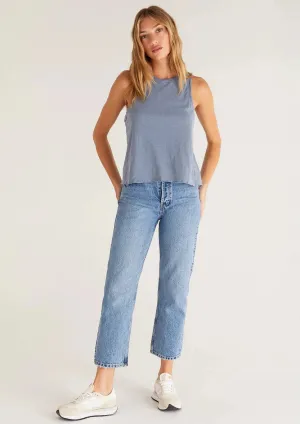 Journey Cotton Slub Tank | Worn Indigo