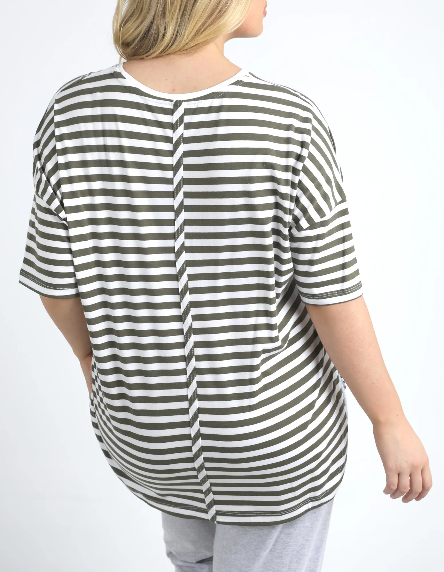 Lauren Tee Clover & White Stripe