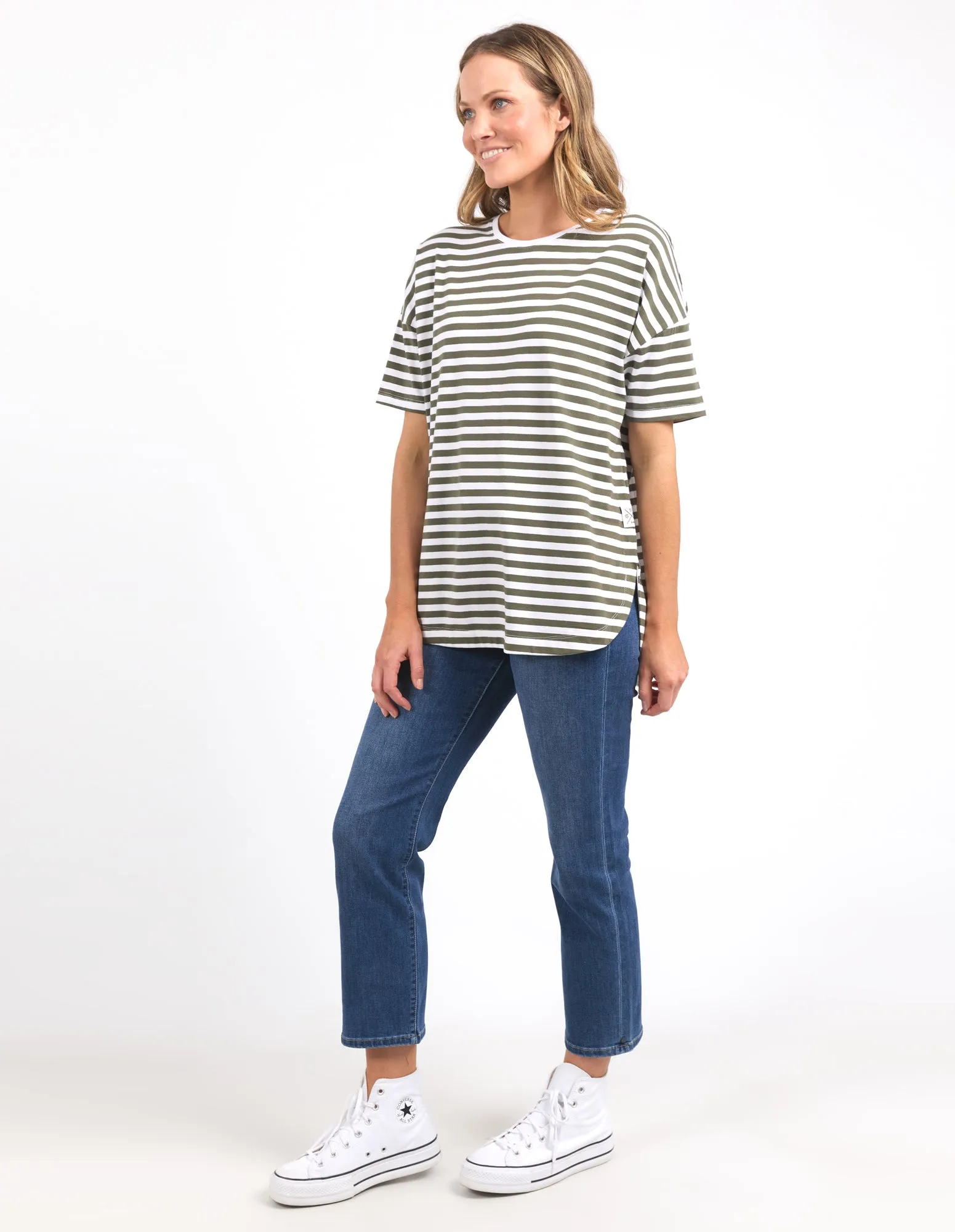 Lauren Tee Clover & White Stripe