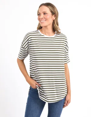 Lauren Tee Clover & White Stripe