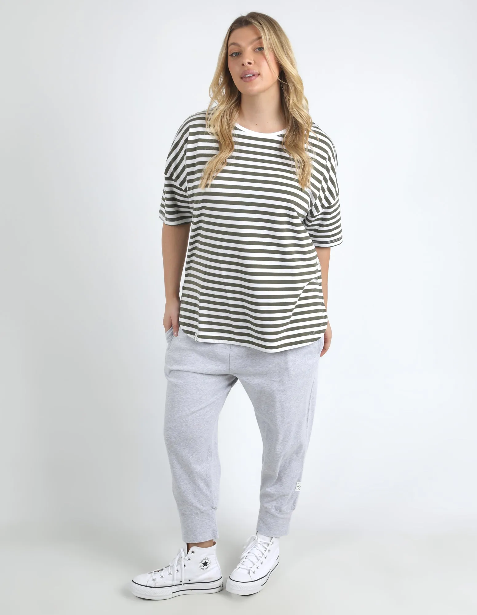 Lauren Tee Clover & White Stripe