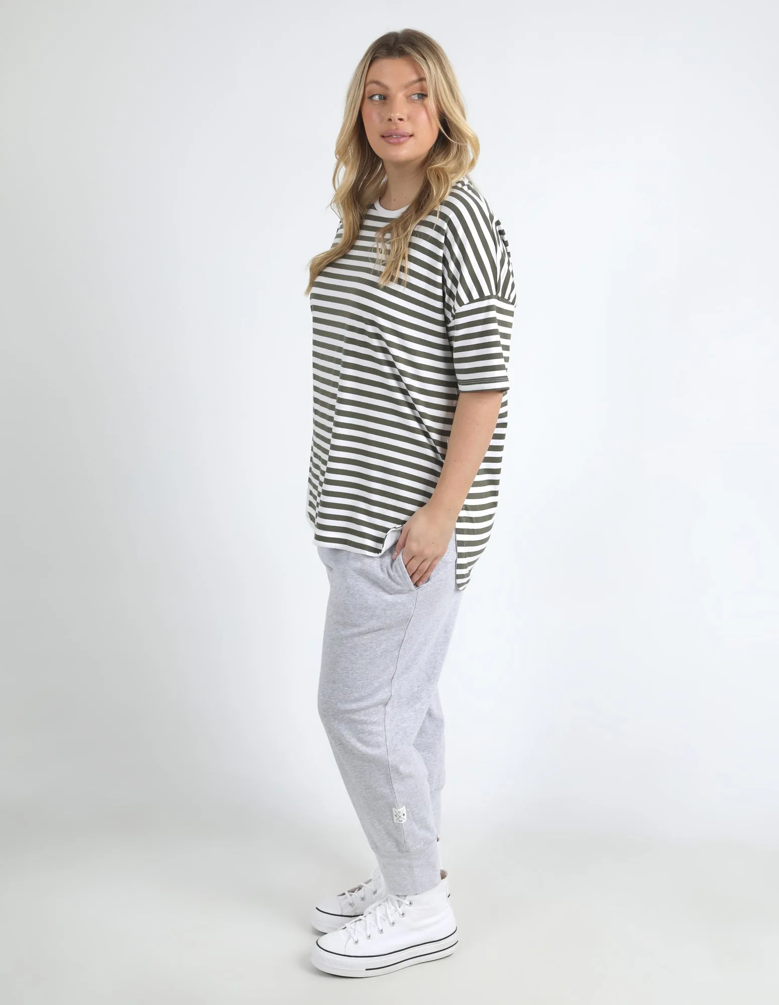 Lauren Tee Clover & White Stripe