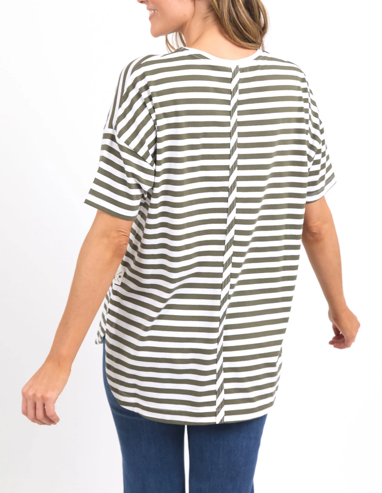 Lauren Tee Clover & White Stripe