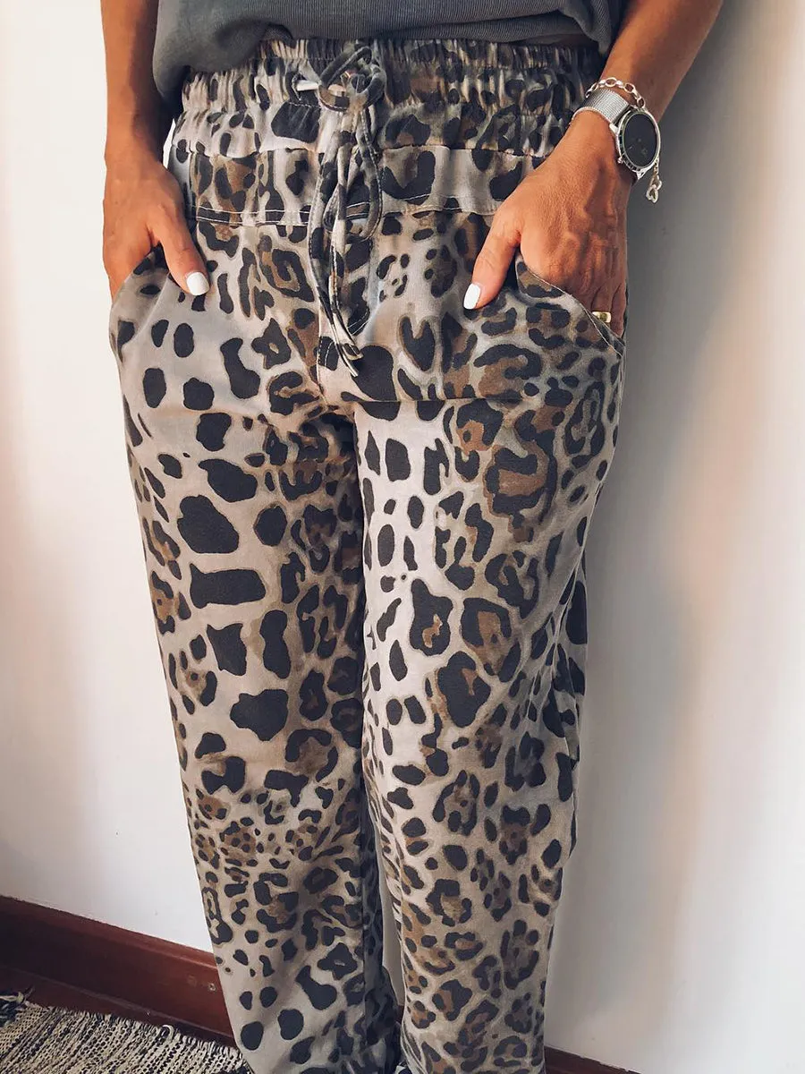 Leopard Print Casual Suit