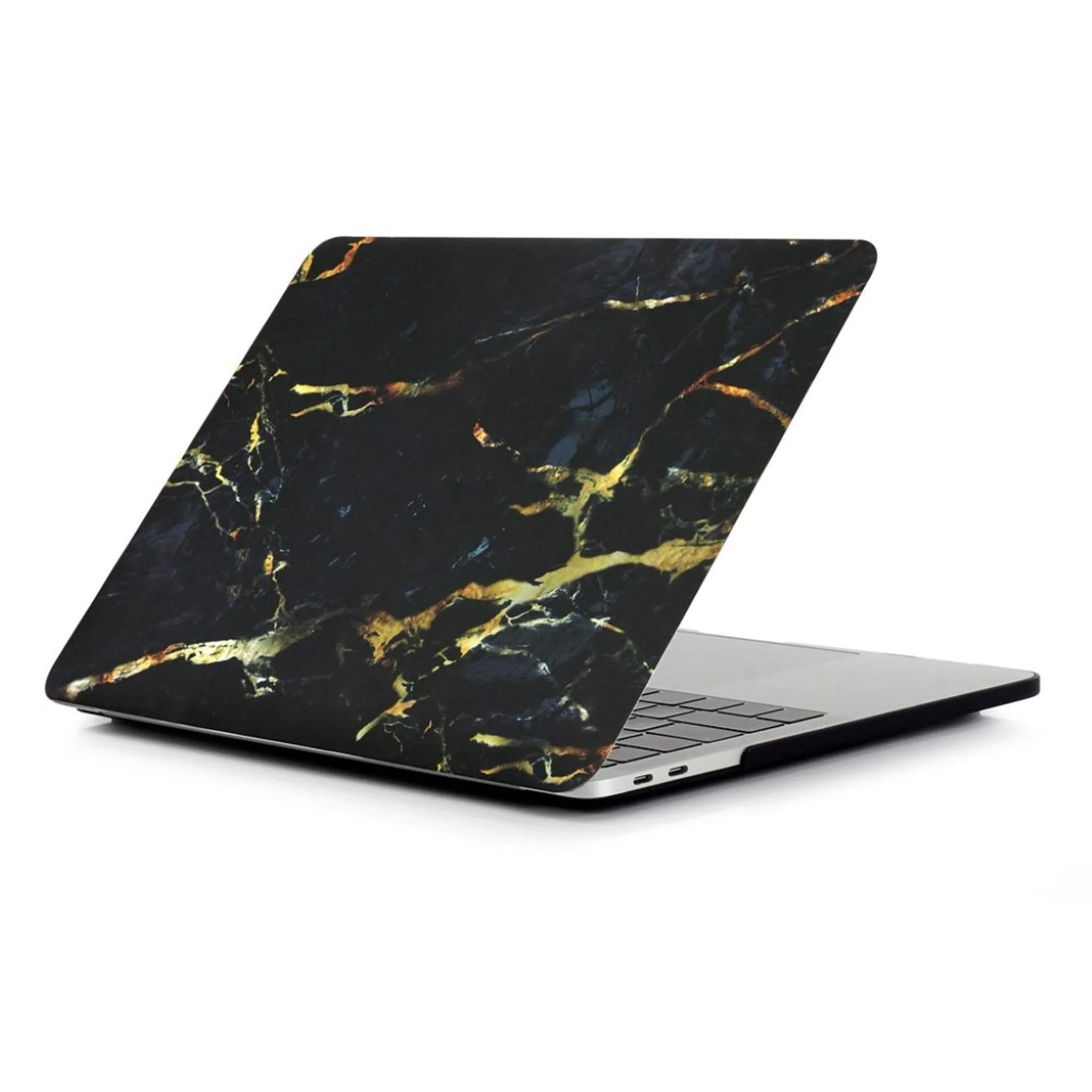 MacBook Pro 13 Touchbar pattern printing protective case - Marble Pattern / Black   Gold