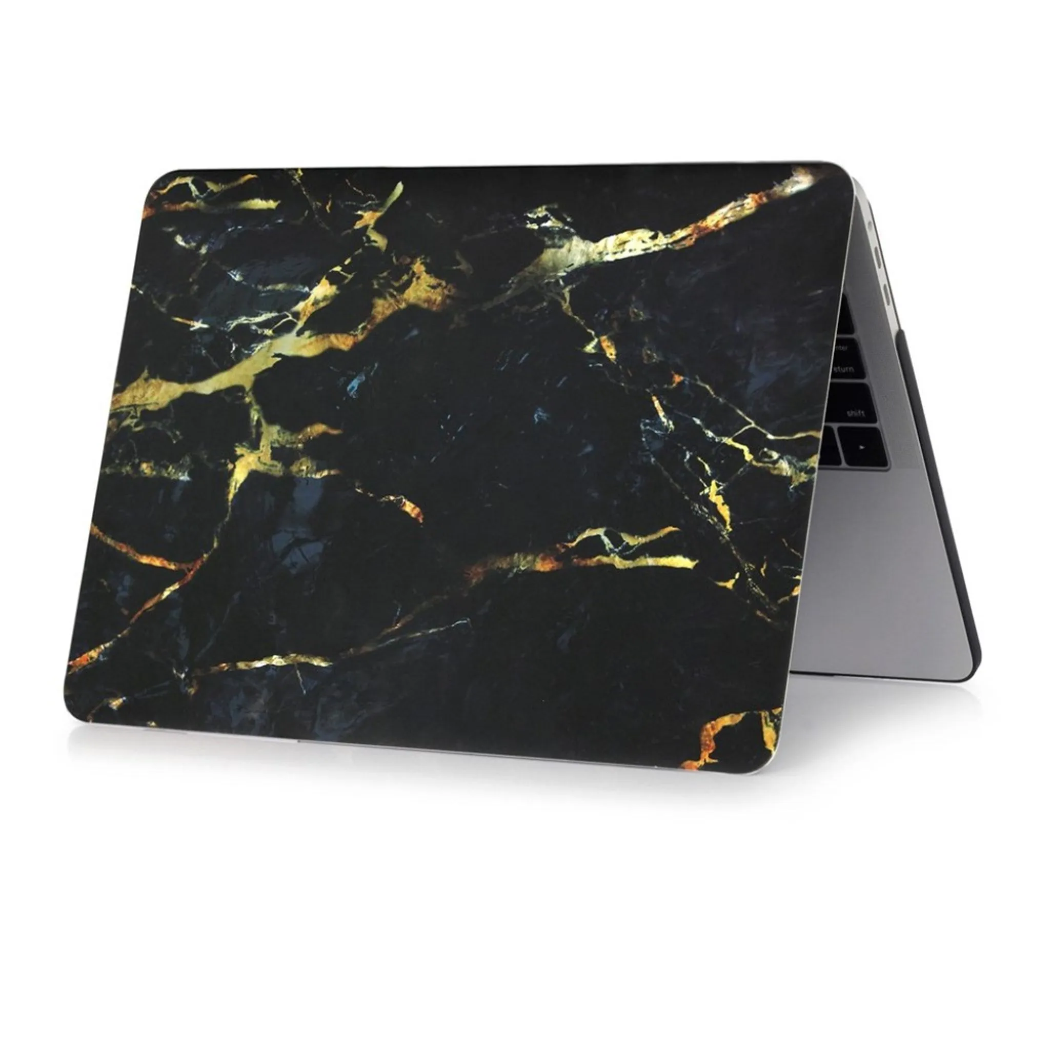 MacBook Pro 13 Touchbar pattern printing protective case - Marble Pattern / Black   Gold