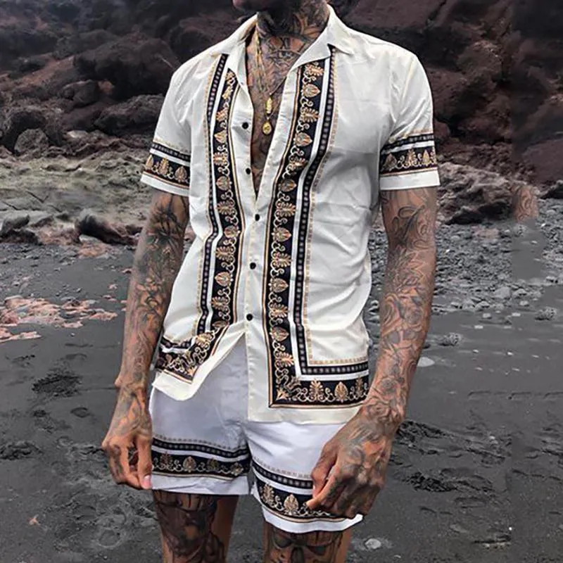 Men's Printed Holiday Two-piece Suit