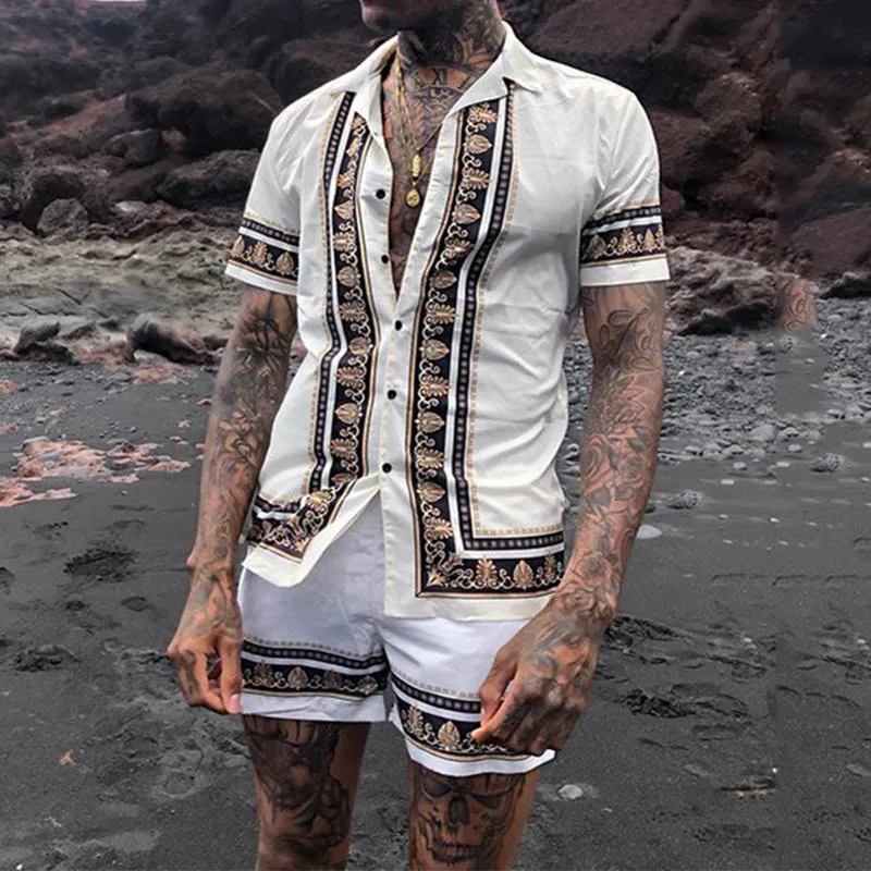 Men's Printed Holiday Two-piece Suit