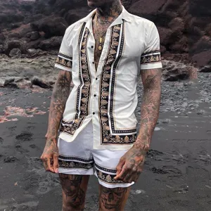 Men's Printed Holiday Two-piece Suit