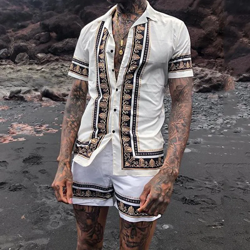 Men's Printed Holiday Two-piece Suit