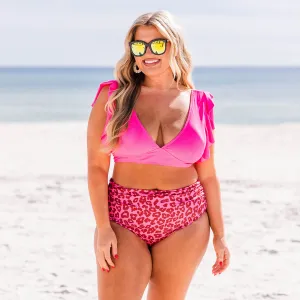 Obsessed With Me Swim Bottom, Pink Leopard