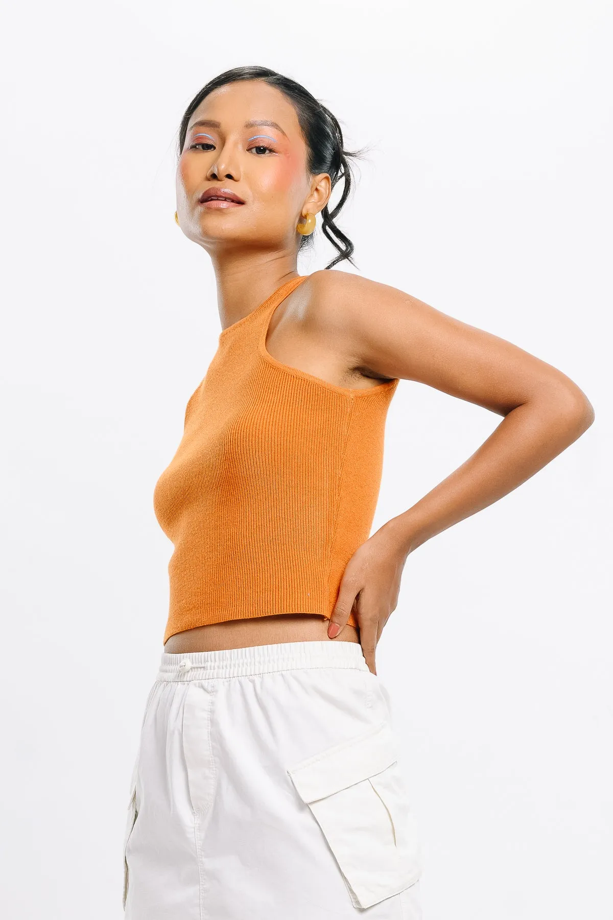Orange Crop Tank Top