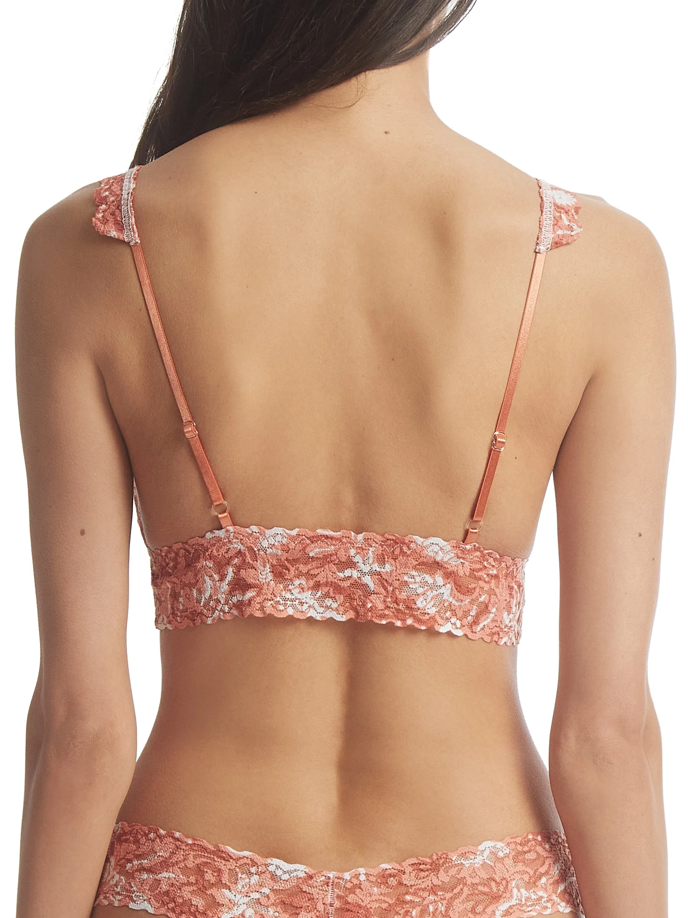 Printed Signature Lace Crossover Bralette Sea Finds Sale