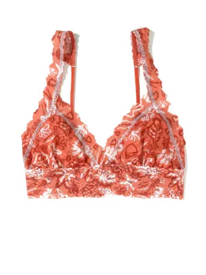 Printed Signature Lace Crossover Bralette Sea Finds Sale