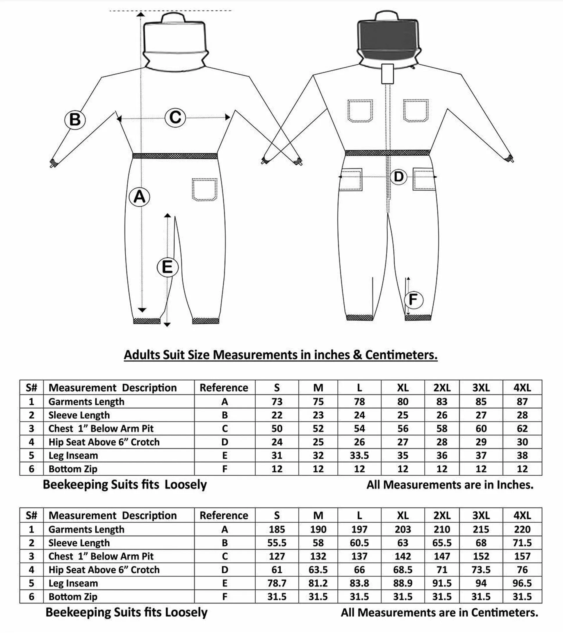 Protective gear Honey bees 3 Layer Bee Beekeeper Beekeeping Suit -04