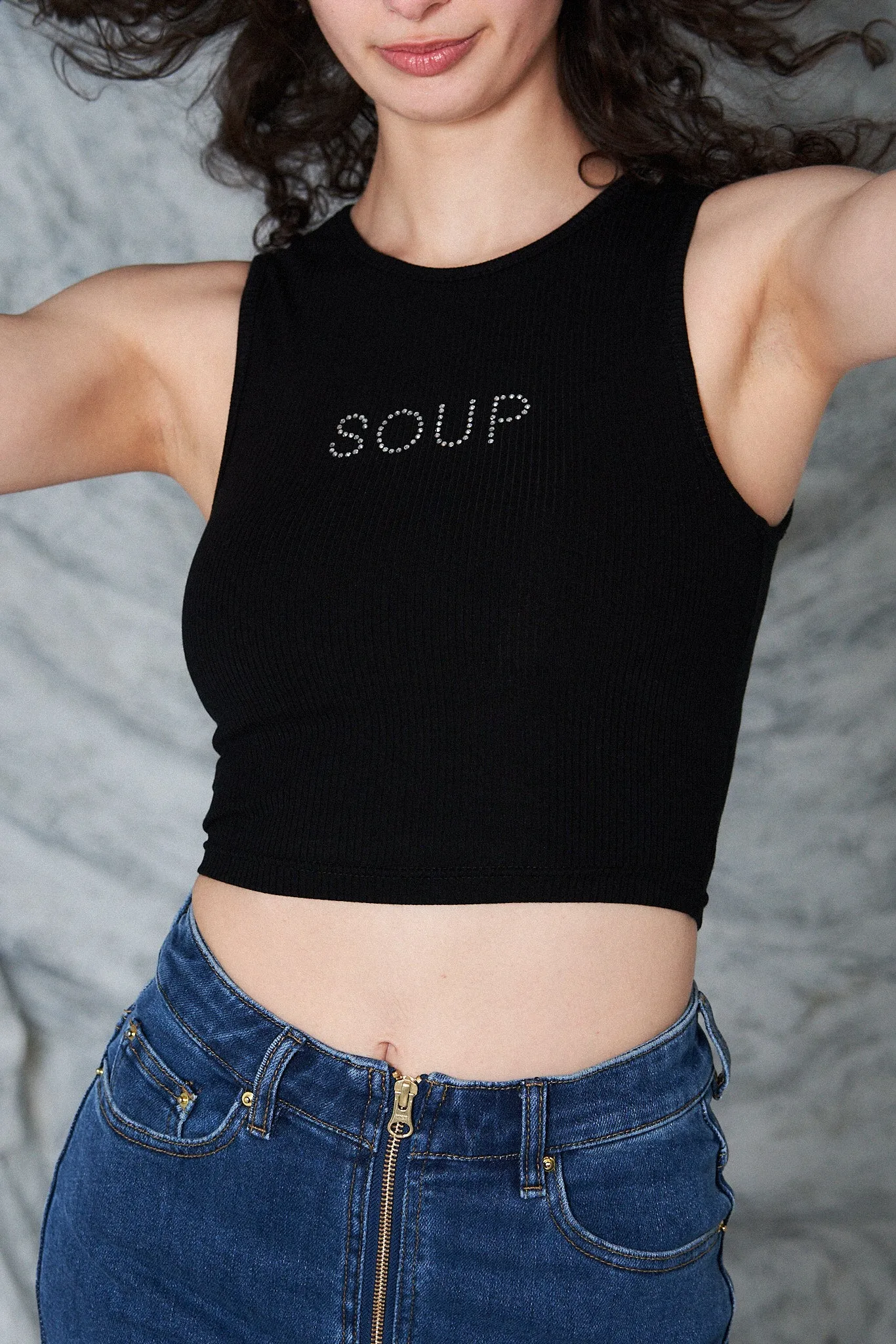 SOUP Tencel Rib Tank black