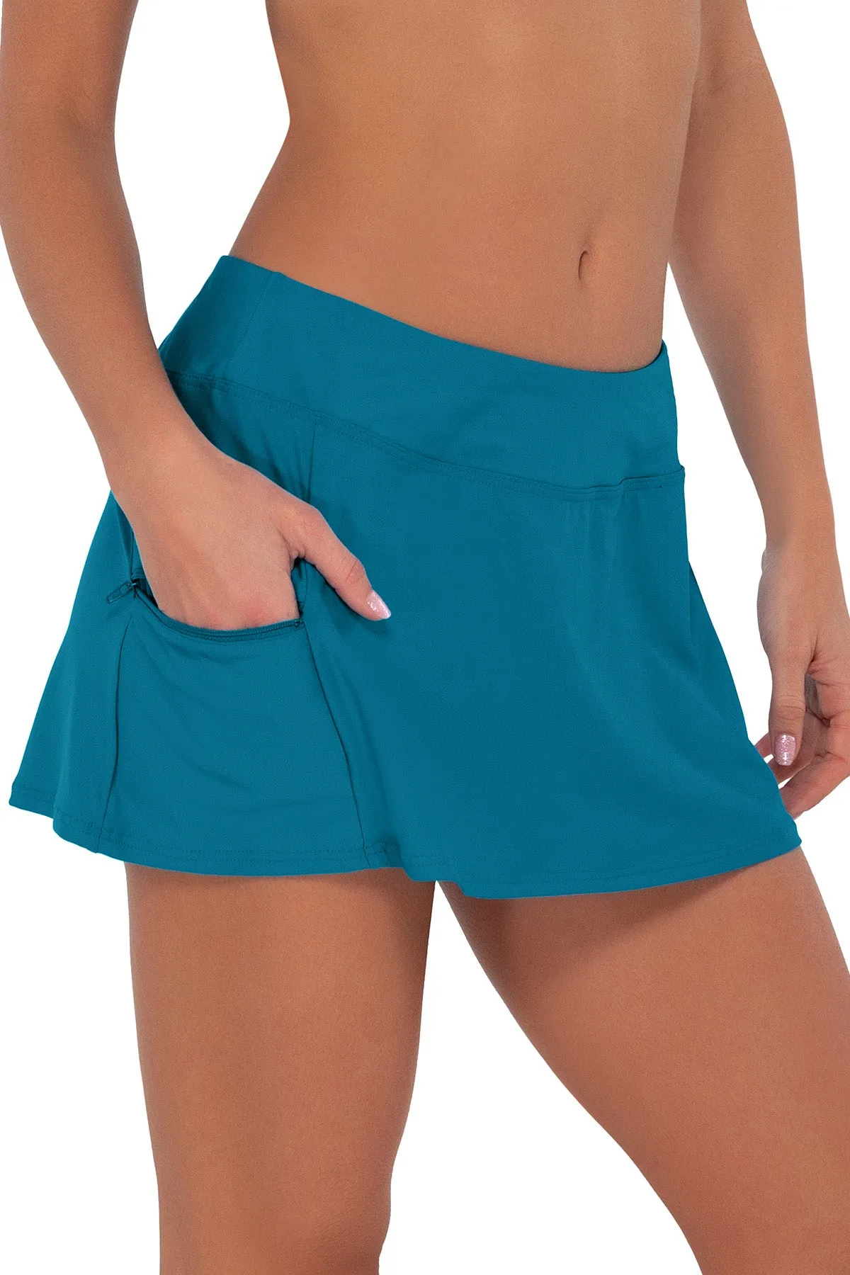 Sunsets Avalon Teal Sporty Swim Skirt