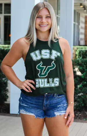 The Lauren Racerback USF Bulls Relaxed Tank