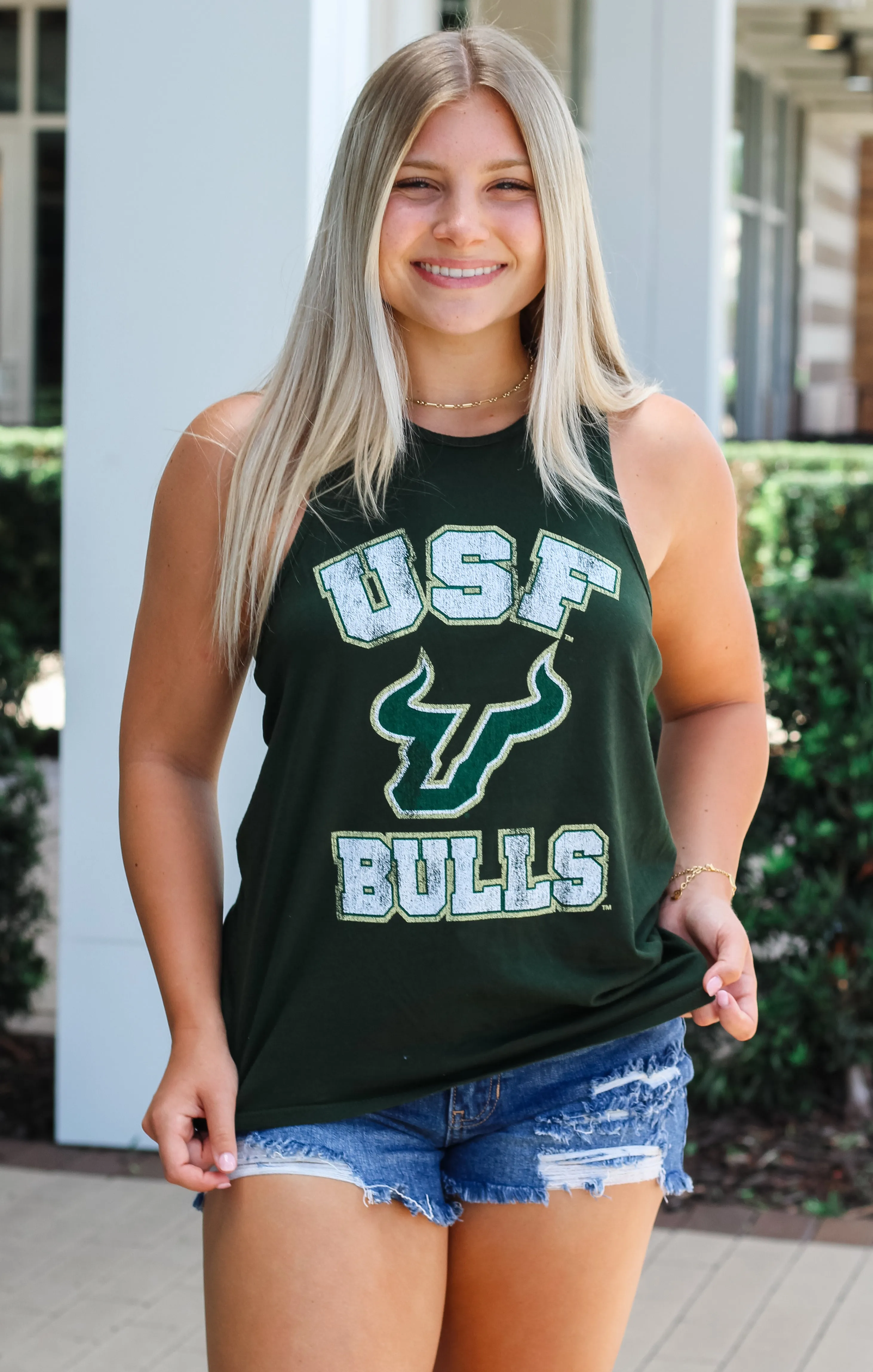 The Lauren Racerback USF Bulls Relaxed Tank
