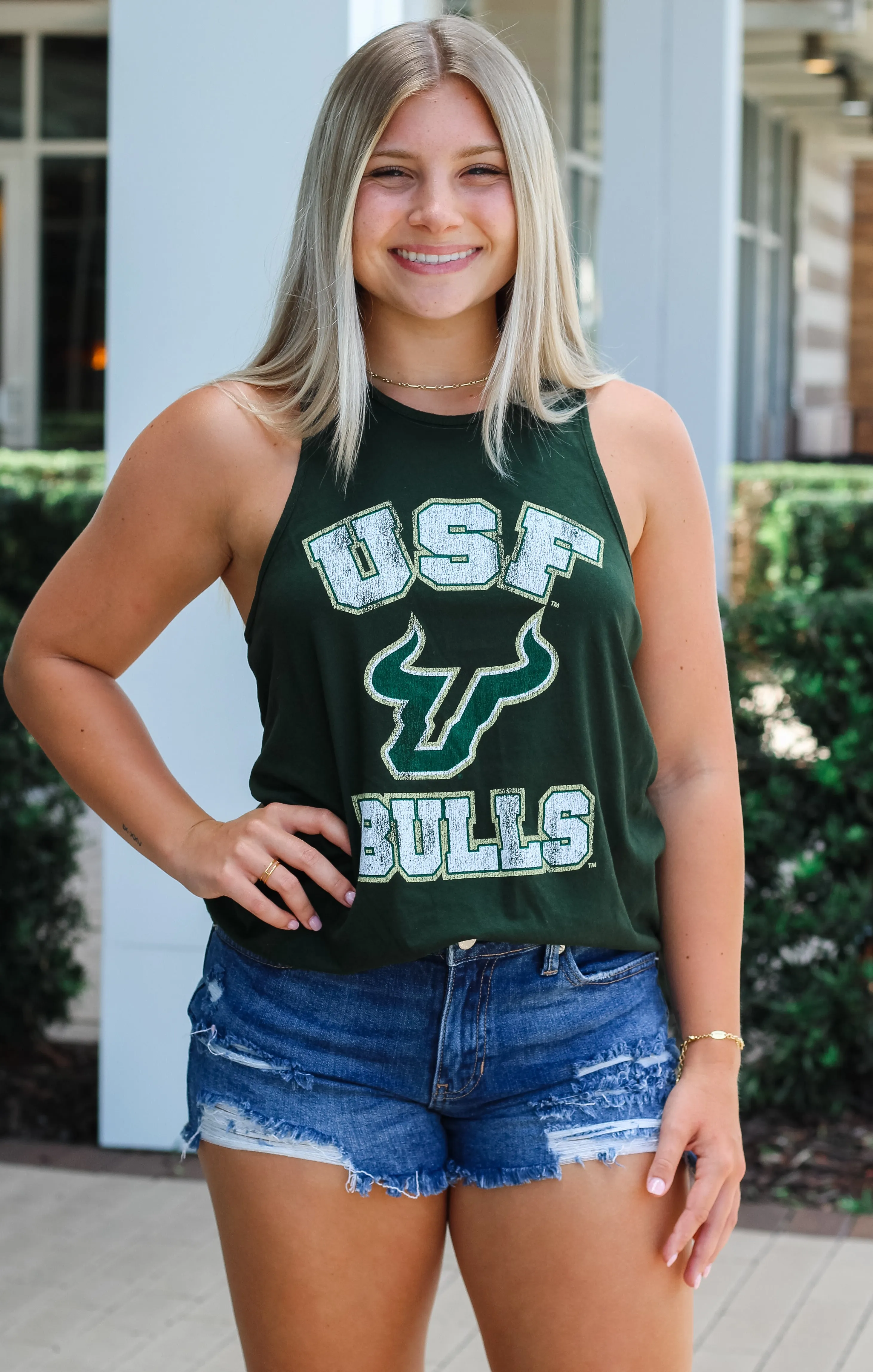 The Lauren Racerback USF Bulls Relaxed Tank