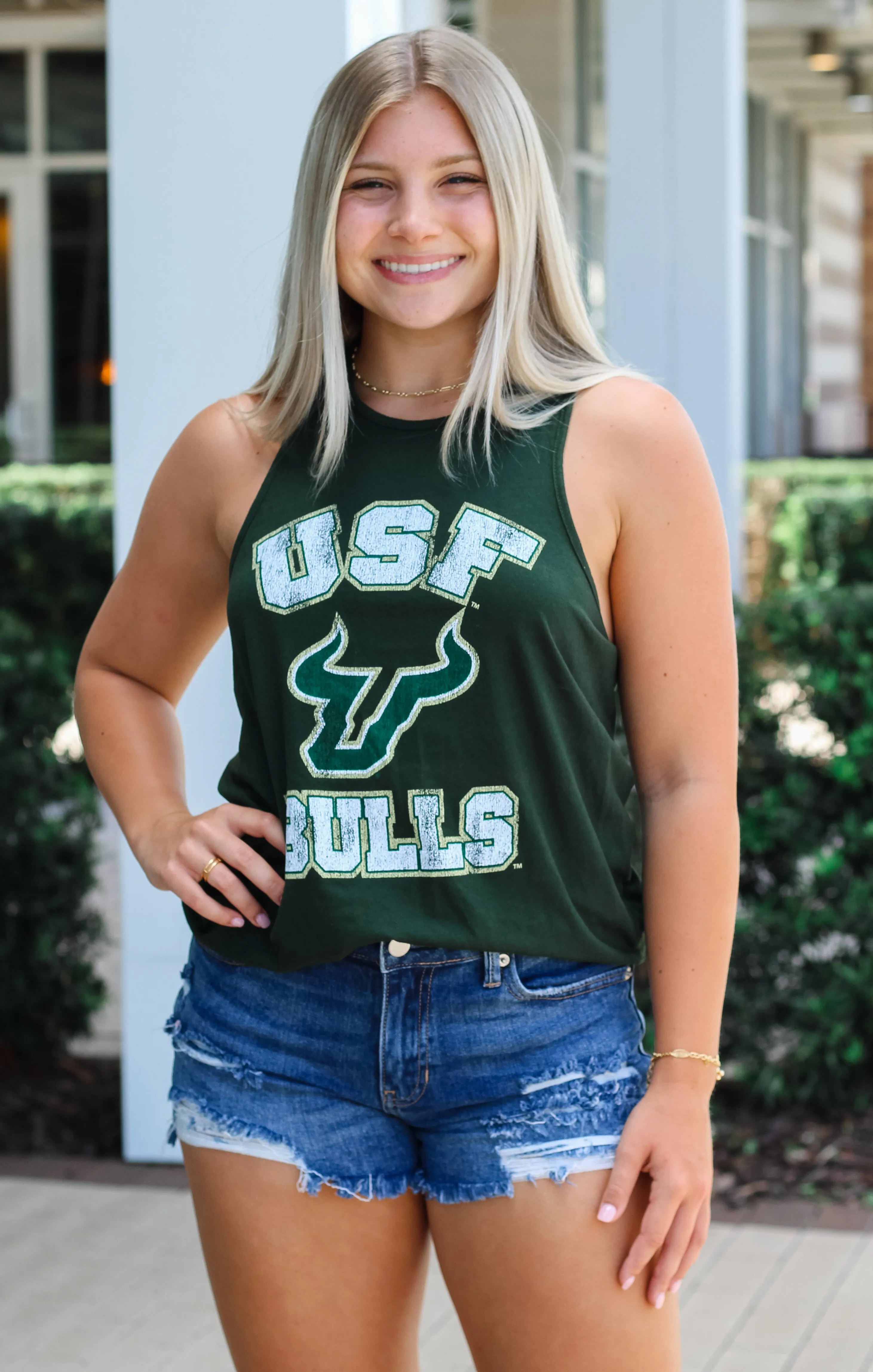 The Lauren Racerback USF Bulls Relaxed Tank