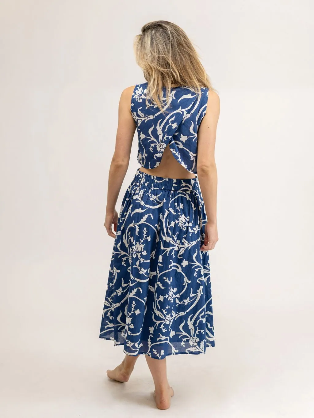 The Wallis 2-Piece Set | Blue Jodhpur Swirl
